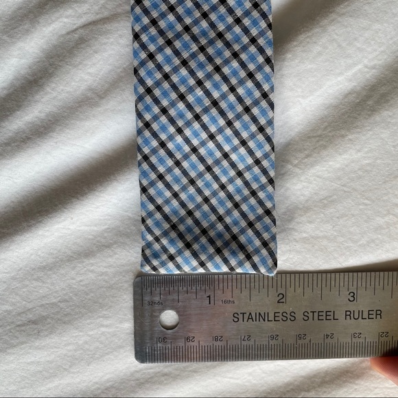 Onassis bow tie tiny purple checks - Picture 5 of 7